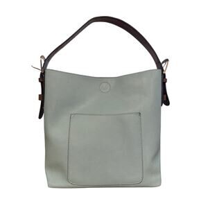 Robin's Egg Blue Leather/Suede Shoulder Bag Hobo Tote